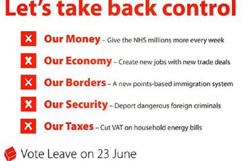 Vote Leave: 5 positive pledges