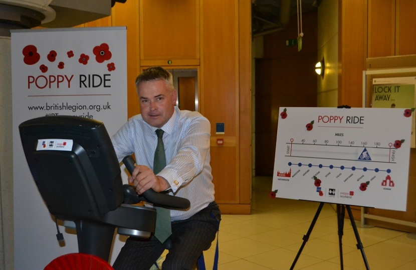 “On Your Bike!” local MP Tim Loughton Raises Money for The Royal British Legion’s Poppy Appeal