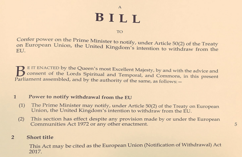 European Union (Notification of withdrawal) Bill