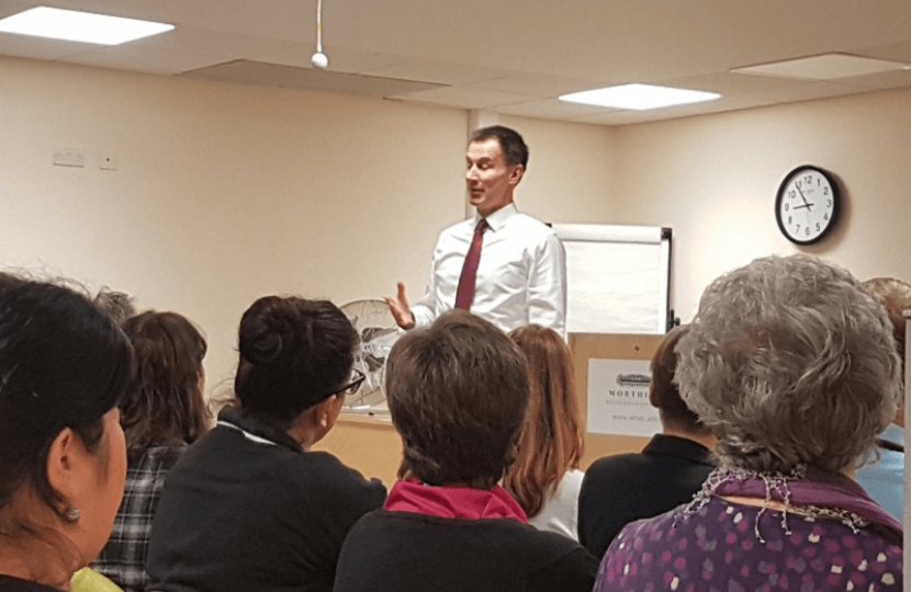 Jeremy Hunt comes to Worthing Hospital