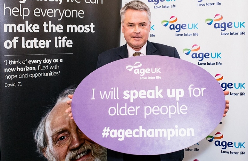 Tim Loughton MP attends Age UK’s Parliamentary reception to put older people’s views at the centre of the social care debate