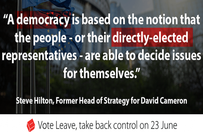 Vote Leave to reclaim our democracy