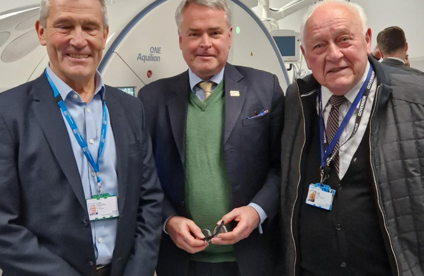 Tim at the CDC with Alan McCarthy, Chairman of the Hospital Trust and Public Governor John Todd
