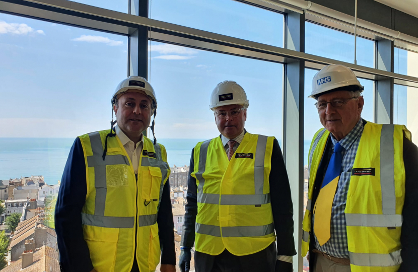Sir Peter Bottomley, Andrew Griffiths and I were shown round the new county hospital for Sussex