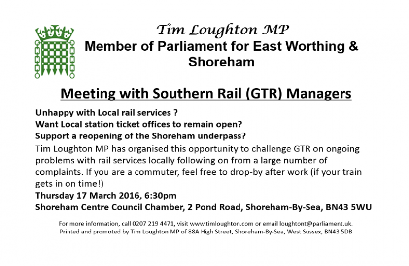 Meeting with Southern Rail (GTR) Managers