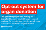 Opt-out system for organ donation