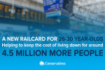 New discount rail card for 26-30 year olds