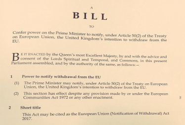 European Union (Notification of withdrawal) Bill