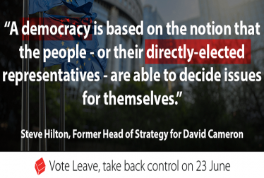 Vote Leave to reclaim our democracy